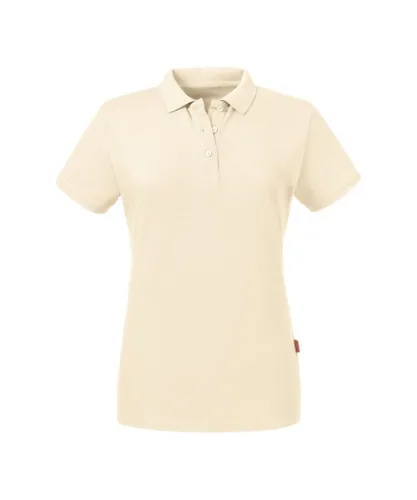 Russell Athletic Womens/Ladies Pure Organic Polo (Natural) Cotton