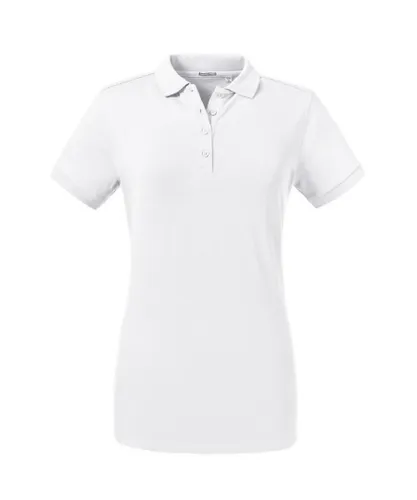 Russell Athletic Womens/Ladies Tailored Stretch Polo (White)
