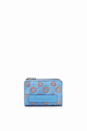 S die-cut floral wallet - BLUE - U