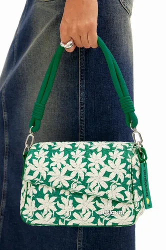 S textured floral bag - GREEN - U