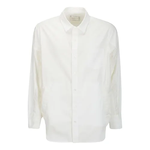 Sacai , Cotton Poplin Shirt ,White male, Sizes: