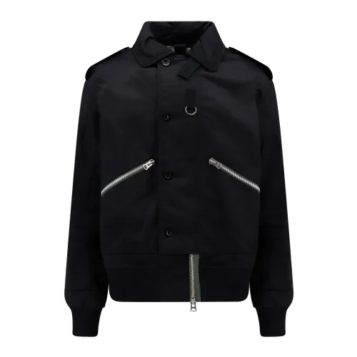 Sacai , Mens Clothing Jackets Coats Black Aw23 ,Black male, Sizes: