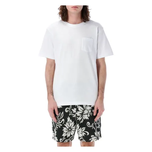 Sacai , Men's Clothing T-Shirts & Polos White Ss24 ,White male, Sizes: