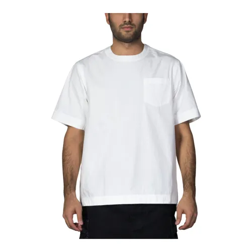 Sacai , T-Shirts ,White male, Sizes: