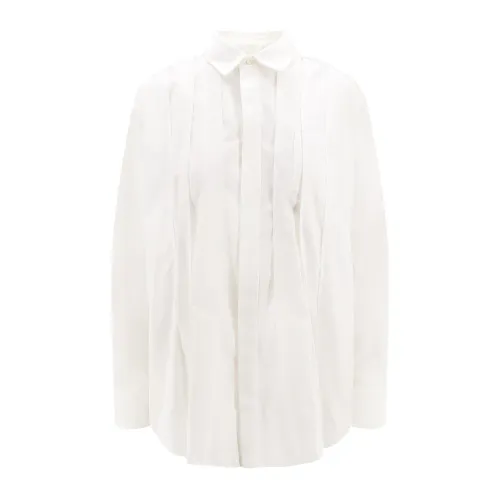 Sacai , White Button-Up Shirt with Breast Pocket ,White female, Sizes: