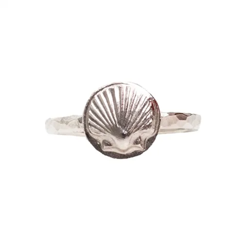Sadie Jewellery Large Scallop Ring - Silver - S