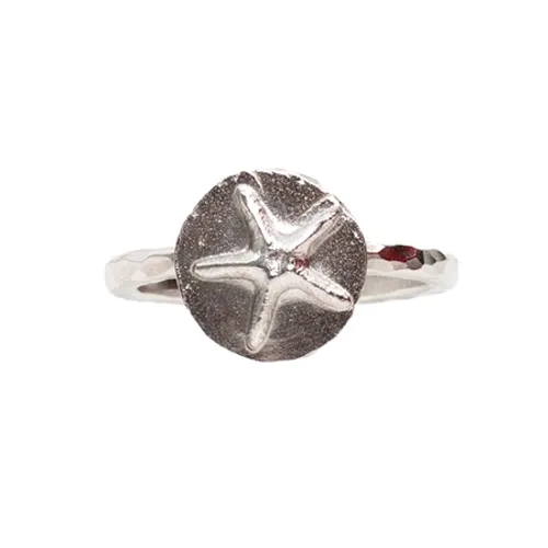 Sadie Jewellery Large Starfish Ring - Silver - S