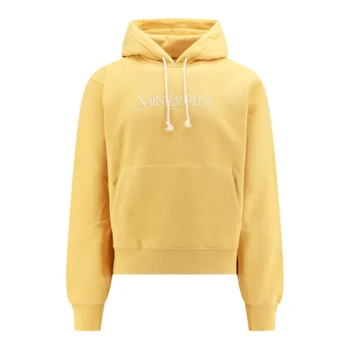Saint Laurent , Biologic Cotton Oversize Sweatshirt ,Yellow female, Sizes: