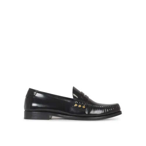 Saint Laurent , Black Loafer Flat Shoes ,Black male, Sizes: