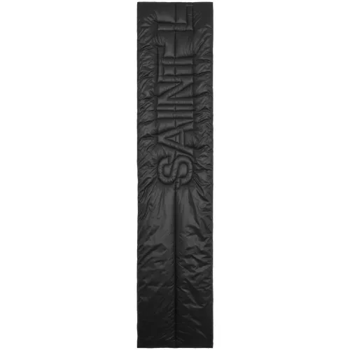 Saint Laurent , Black Logo-Embossed Padded Scarf ,Black female, Sizes: ONE