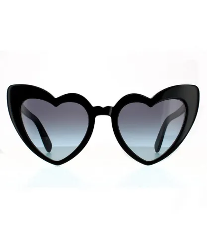 Saint Laurent Cat Eye Womens Black Blue Gradient Sunglasses - One