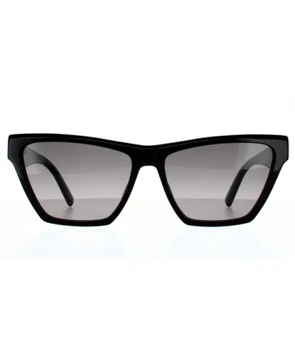 Saint Laurent Cat Eye Womens Black Grey Gradient Sunglasses - One