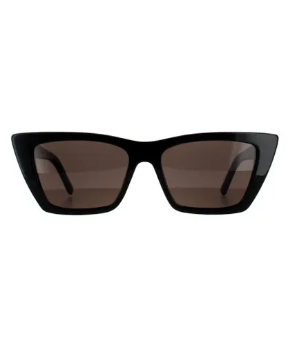 Saint Laurent Cat Eye Womens Black Grey Sunglasses - One