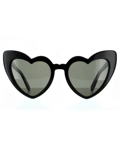 Saint Laurent Cat Eye Womens Black Grey Sunglasses - One