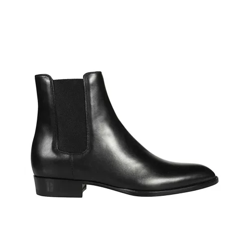 Saint Laurent , Chelsea Leather Boots ,Black male, Sizes: