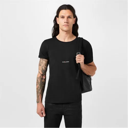 SAINT LAURENT Classic Rive Gauche T-Shirt - Black