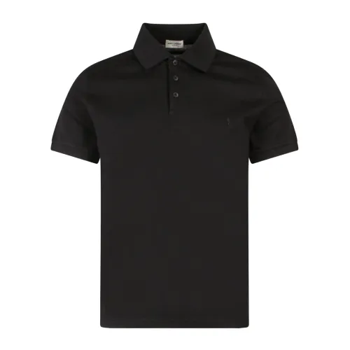 Saint Laurent , Clothing T-Shirts Polo Shirt Black Ss23 ,Black male, Sizes:
