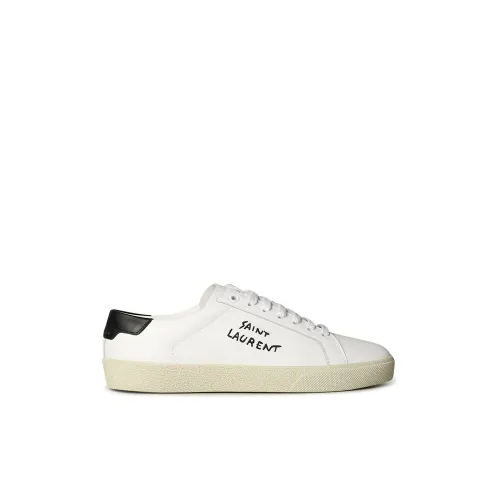 Saint Laurent , Court Classic Sl/06 Embroidered Sneakers ,White female, Sizes: