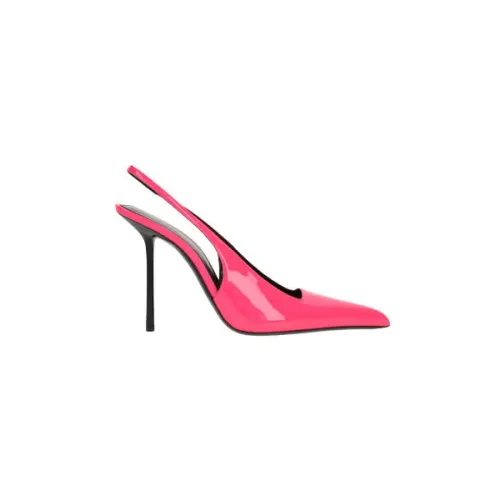Saint Laurent , Fluorescent Pink Slingback with Stiletto Heel ,Pink female, Sizes: