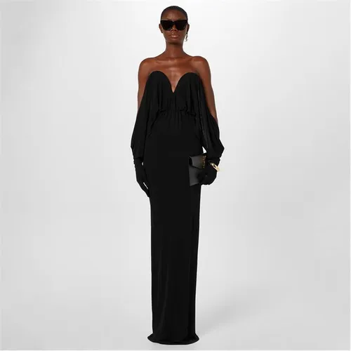 SAINT LAURENT Glove Dress In Crepe Jersey - Black