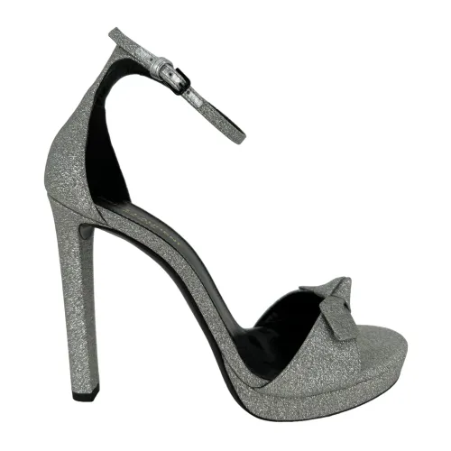 Saint Laurent , Hall 105 high heeled sandal ,Gray female, Sizes:
