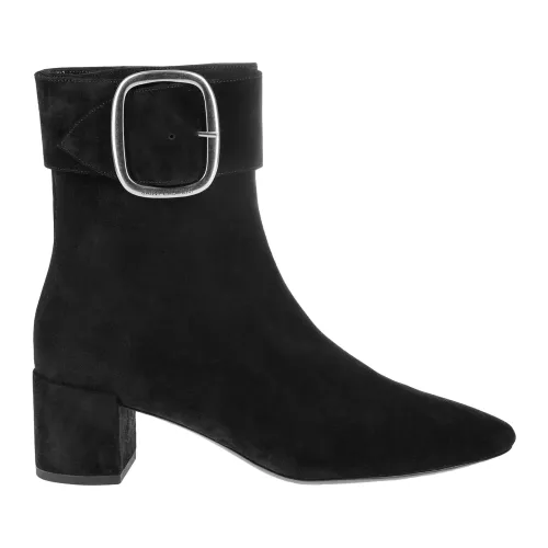 Saint Laurent , Leather Ankle Boots ,Black female, Sizes: