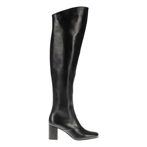 Saint Laurent , Leather Boots ,Black female, Sizes: