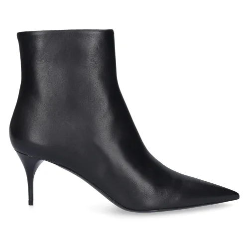 Saint Laurent , Lexi 65 Ankle Boots, High-Quality Leather Heels ,Black female, Sizes: