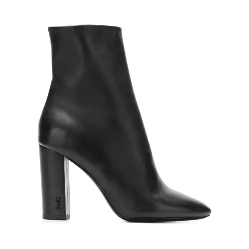Saint Laurent , Lou 95 Ankle Boots, Women`s High Heeled Statement Boots ,Black female, Sizes: