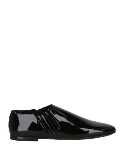 Saint Laurent Mens Patent Leather Dress Shoes - Black Calf Leather