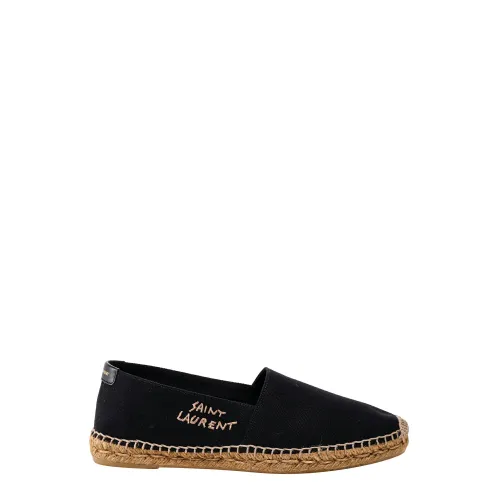 Saint Laurent , Men's Shoes Espadrilles Black Ss24 ,Black male, Sizes: 8 UK, 11 UK, 6 1/2 UK, 8 1/2 UK, 9 UK, 7 UK, 5 UK, 7 1/2 UK, 5 1/2 UK, 6 UK, 10