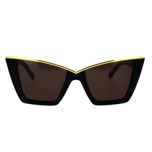 Saint Laurent , Precious Details Cat-Eye Sunglasses ,Black female, Sizes: