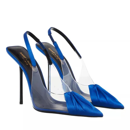 Saint Laurent Pumps & High Heels - Chica Slingbacks In Transparent Pvc - blue - Pumps & High Heels for ladies