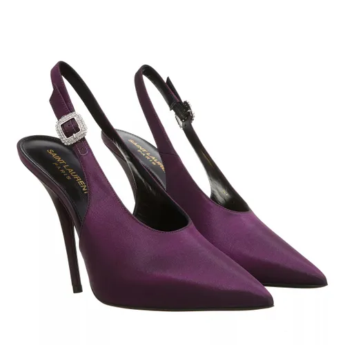 Saint Laurent Pumps & High Heels - Yasmeen Slingback Pumps Shantung - violet - Pumps & High Heels for ladies