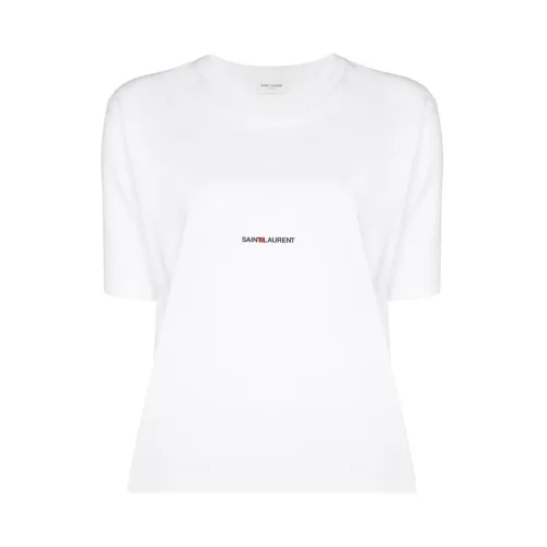 Saint Laurent , Rive Gauche T-Shirt ,White female, Sizes: