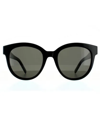 Saint Laurent Round Womens Black Grey Sunglasses - One