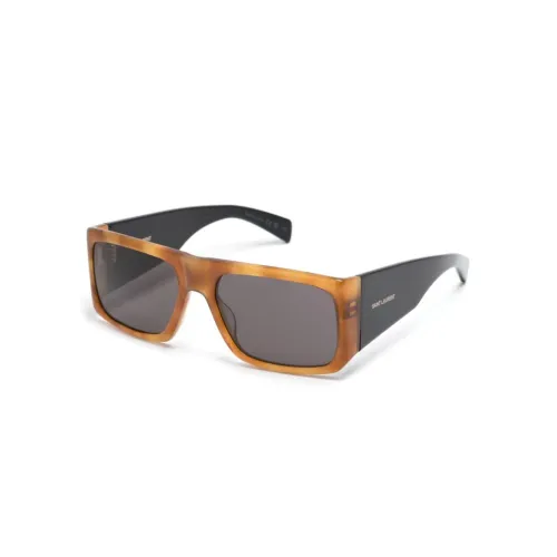 Saint Laurent , SL 635 Acetate 005 Sunglasses ,Brown unisex, Sizes: