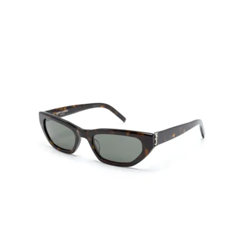Saint Laurent , SL M126 002 Sunglasses ,Brown unisex, Sizes: