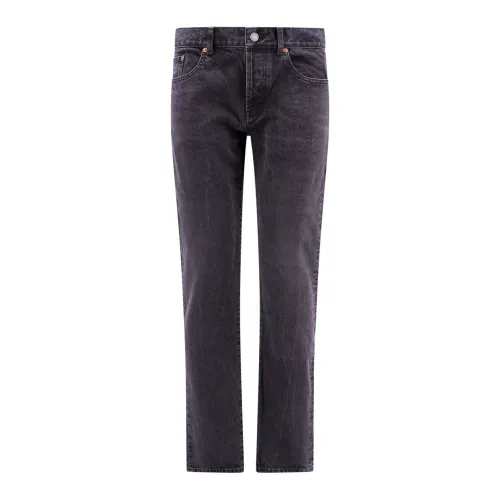 Saint Laurent , Slim Fit Black Jeans, Made in Italy ,Black male, Sizes: