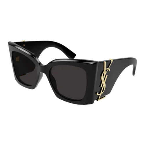 Saint Laurent , Square Blaze Sunglasses in Black ,Black unisex, Sizes: