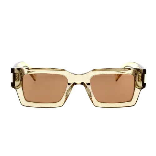 Saint Laurent , Square Sunglasses SL 572 006 ,Yellow unisex, Sizes:
