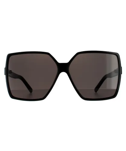 Saint Laurent Square Womens Black Grey Sunglasses - One