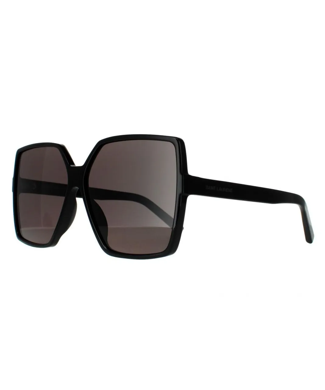 Saint Laurent Square Womens Black Grey Sunglasses - One