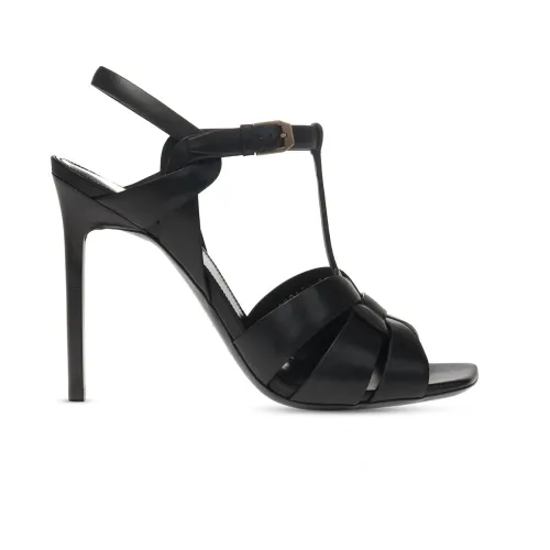Saint Laurent , ‘Tribute’ heeled sandals ,Black female, Sizes: