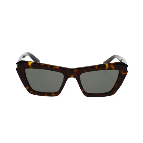 Saint Laurent , Womens Bold Cat-Eye Sunglasses ,Brown female, Sizes: