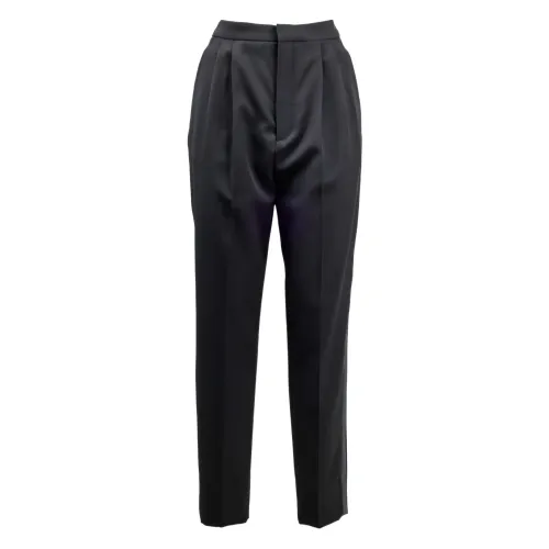 Saint Laurent , YSL Wool Pants ,Black female, Sizes: