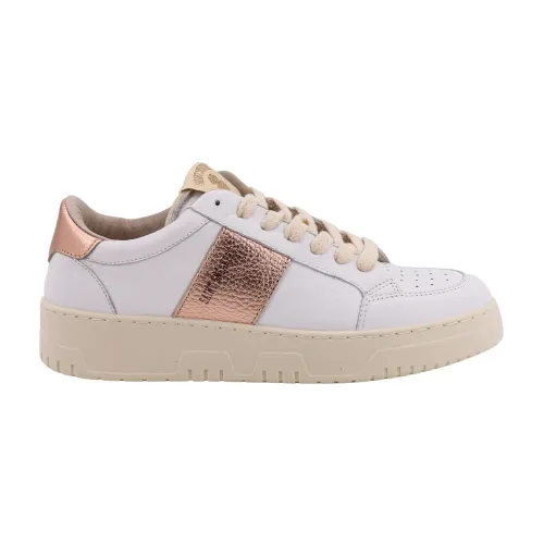 Saint Sneakers , Laminated Leather Sneakers ,White female, Sizes: