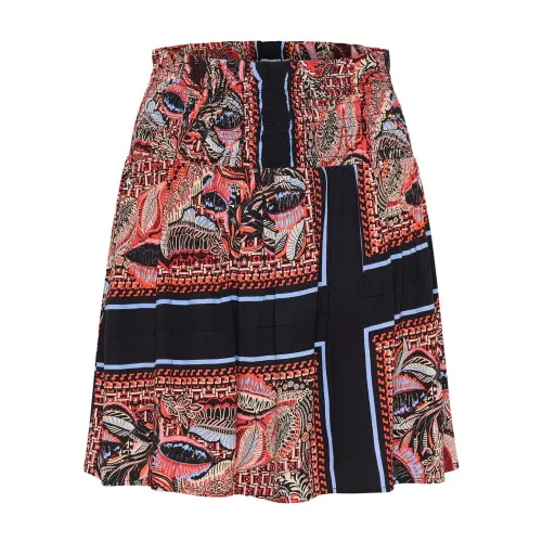 Saint Tropez , Black Paisley Flowers Skirt ,Multicolor female, Sizes: