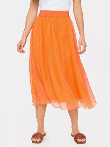 Saint Tropez Coral Midi Mesh Skirt - Orange Peel - Female