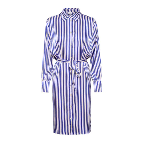Saint Tropez , Striped Shirt Dress with Belt ,Multicolor female, Sizes: